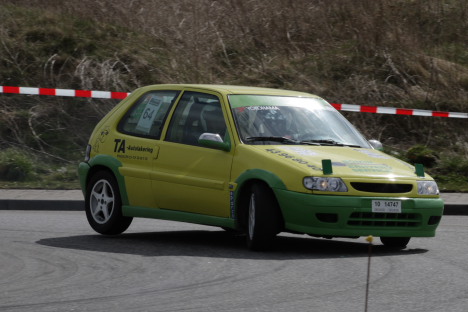 Ole Bomin og Krzysztof Marszalek i Citroën Saxo VTS.
(Foto: Motorsporten.dk)